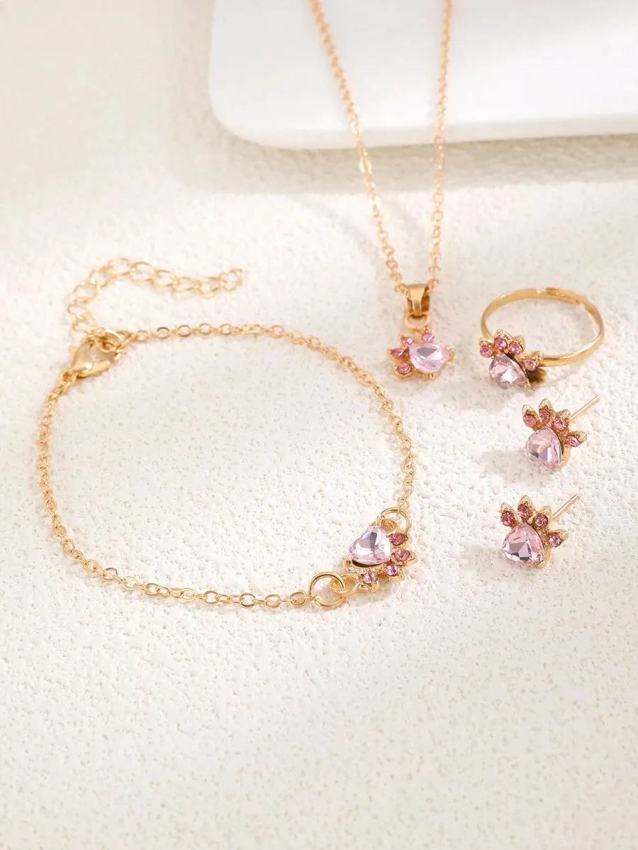 12179 1b-077 Conjunto De Joyas 5 pza
