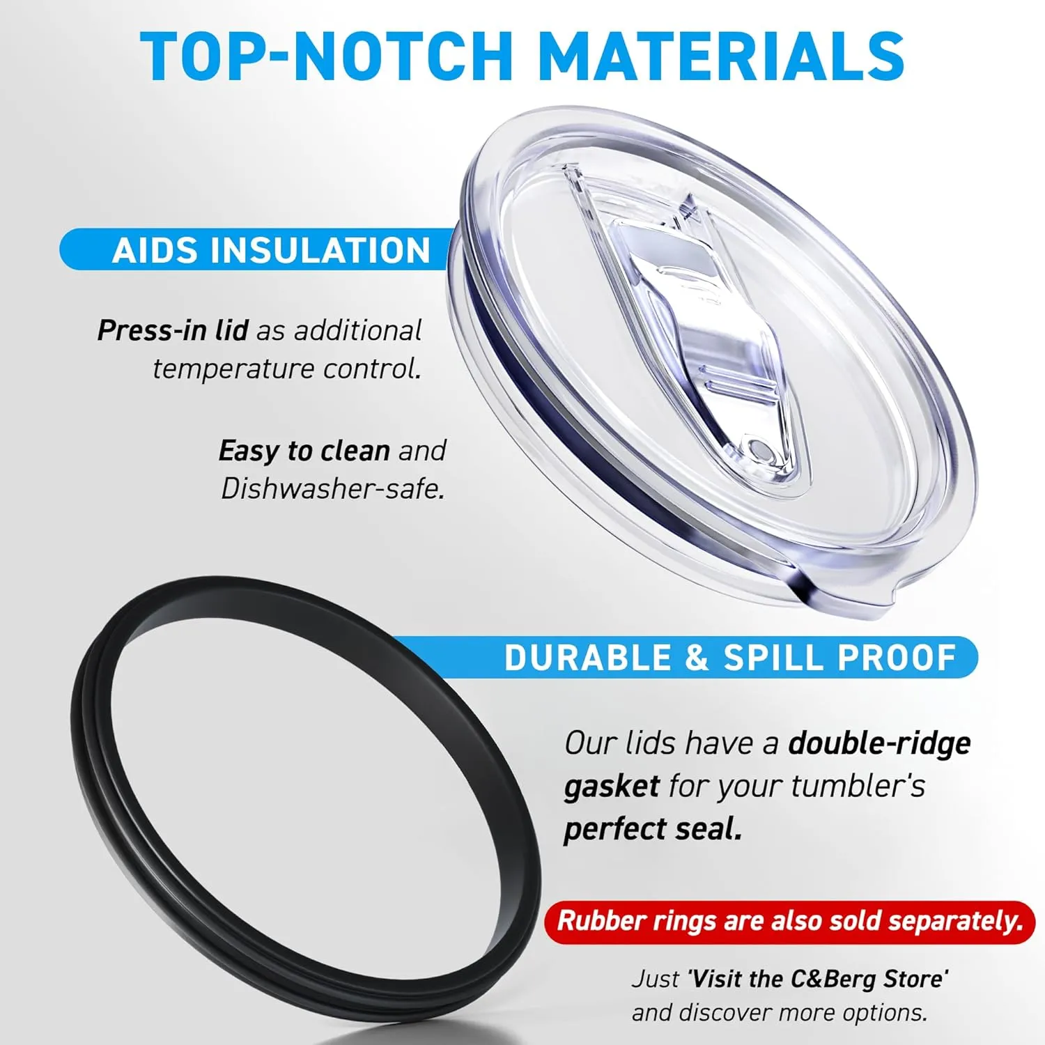 30 oz Pack of 3 Replacement Lids for Yti Tumblers - 3.7 Inch Diameter - Spill Proof Lids Silicon Sliding Covers, Fits Yti Tumblers, Hydro Flsk, Reusable No Leak Design, Splash Resistant 30 oz