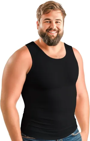 ARMSTRONG AMERICA Compression Shirt for Men | Gynecomastia Compression Tank Top Men | Mens Shapewear Compression Shirts