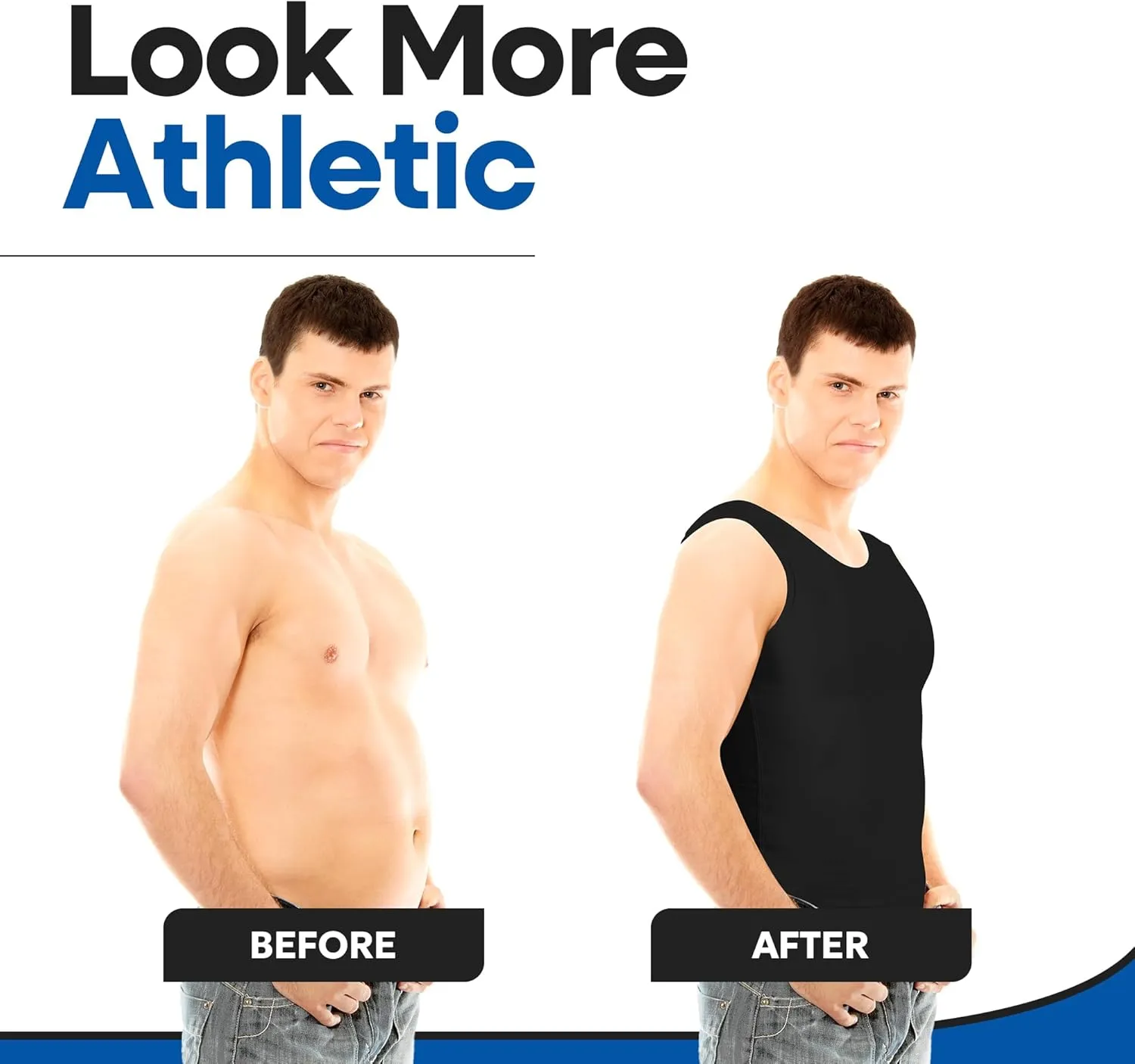 ARMSTRONG AMERICA Compression Shirt for Men | Gynecomastia Compression Tank Top Men | Mens Shapewear Compression Shirts
