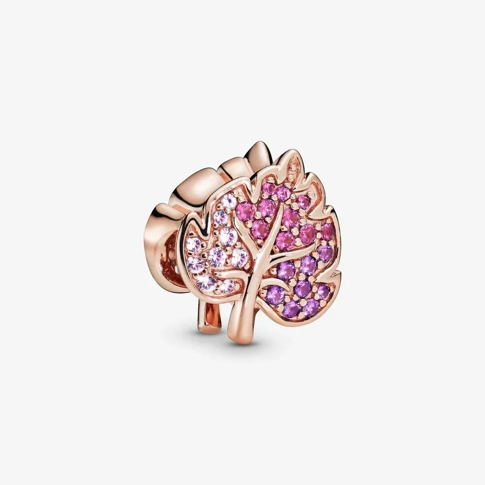 Charm Foglia Scintillante in Pavé - 788322NPMMX