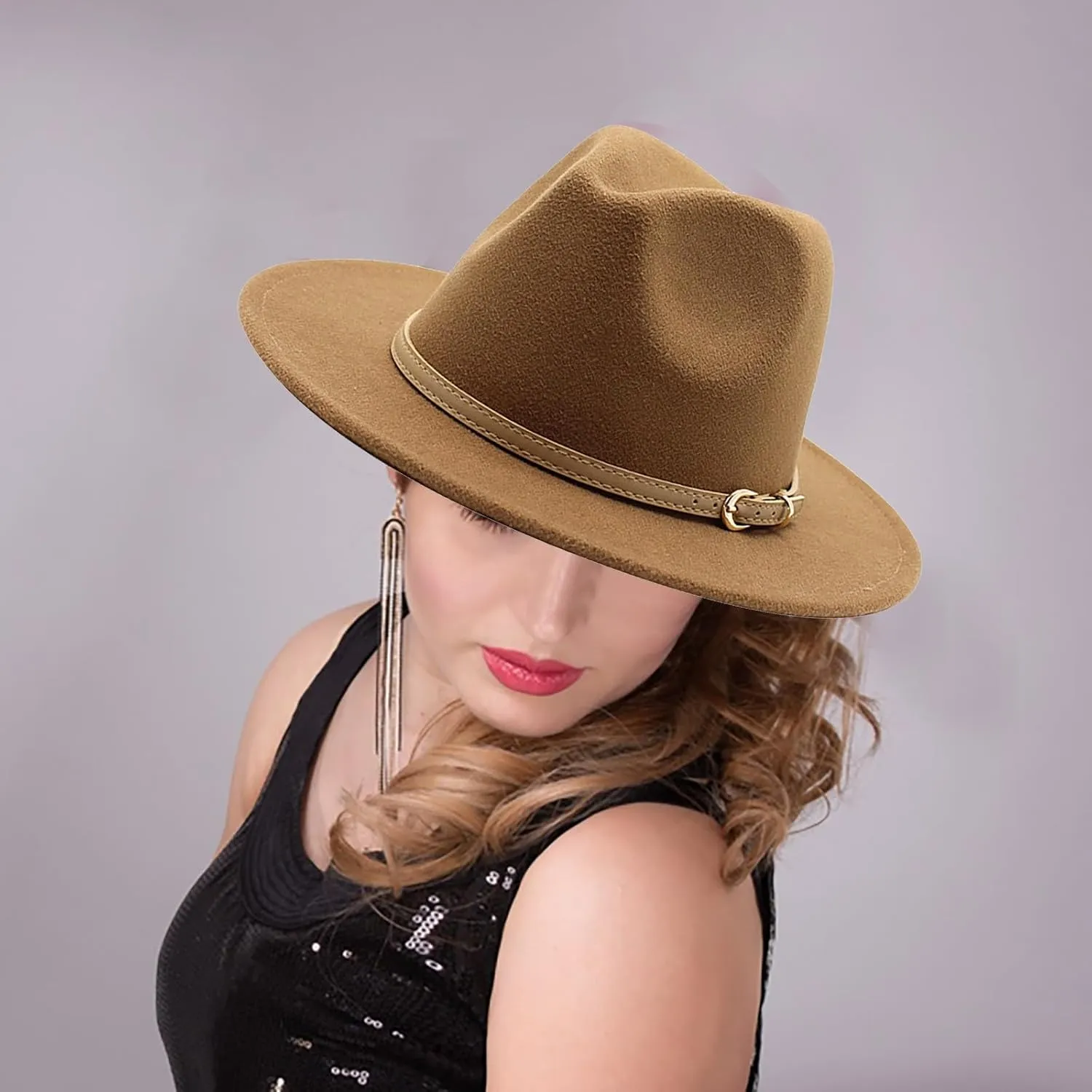 Fedora Hats for Men Wide Brim Panama Hat with Classic Belt Panama Hats for Women Fedora Hats for Men Large