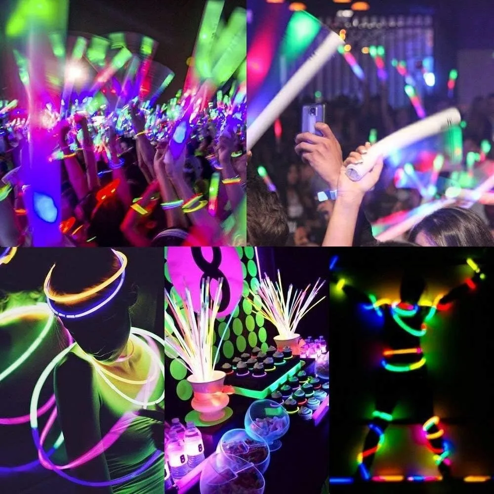 Glow Sticks Bulk Wholesale, 10 12 15mm Dia. Blue Industrial Grade Jumbo Light Sticks, Bright Color, Glow 14 Hrs, Safety Glow Stick 3yrs Shelf Life, Ideal for Camping & Emergency, GlowWithUs Brand