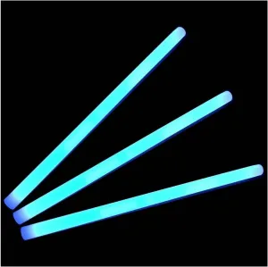 Glow Sticks Bulk Wholesale, 10 12 15mm Dia. Blue Industrial Grade Jumbo Light Sticks, Bright Color, Glow 14 Hrs, Safety Glow Stick 3yrs Shelf Life, Ideal for Camping & Emergency, GlowWithUs Brand