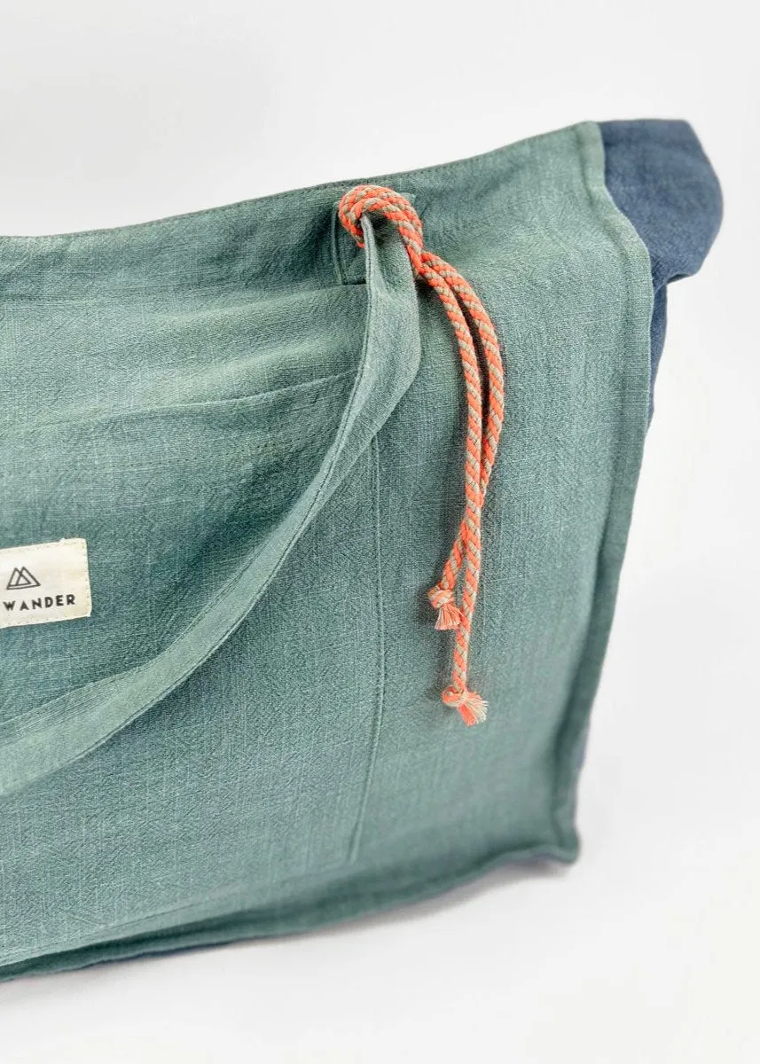 Lino Verde Bolso Mediano