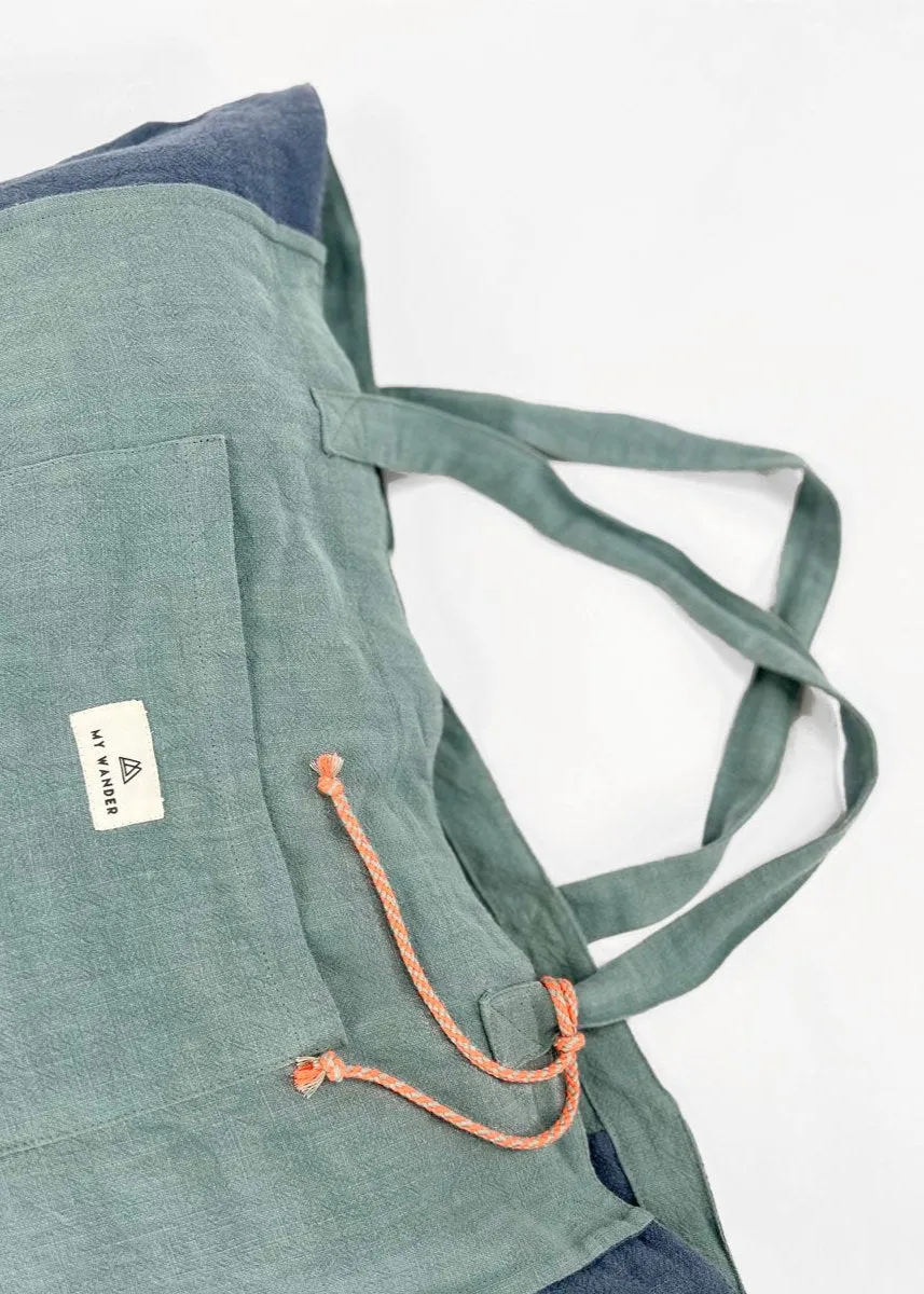 Lino Verde Bolso Mediano