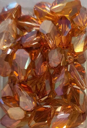 Swarovski Cubist bead 8mm Topaz ud
