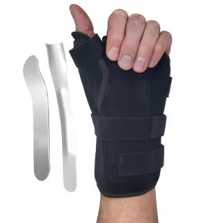 Thumb Spica Splint & Wrist Brace | Both a Wrist Splint and Thumb Splint to Support Sprains, Tendinosis, De Quervain's Tenosynovitis, Fractures | Trigger Thumb Brace for Carpal Tunnel (Left S/M)