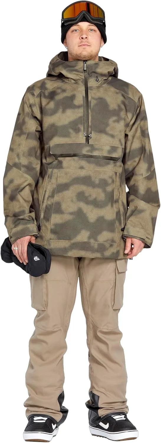 Volcom Men's Brighton Pullover Anarok Hooded Snowboard Jacket