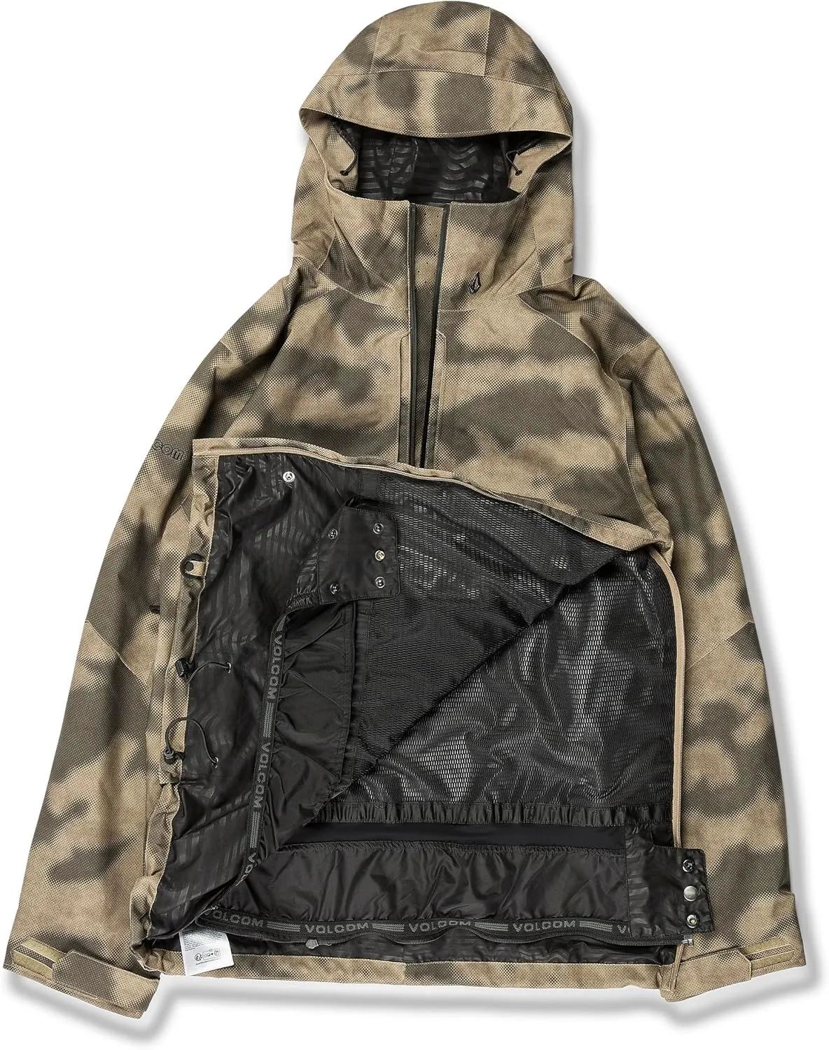 Volcom Men's Brighton Pullover Anarok Hooded Snowboard Jacket