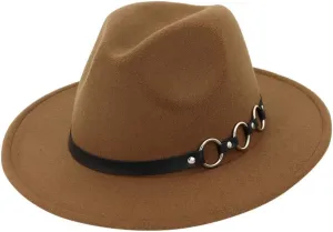 Wide Brim Fedora Hats for Women Men Two Tone Dress Hat Panama Hat in Two Audlt Size