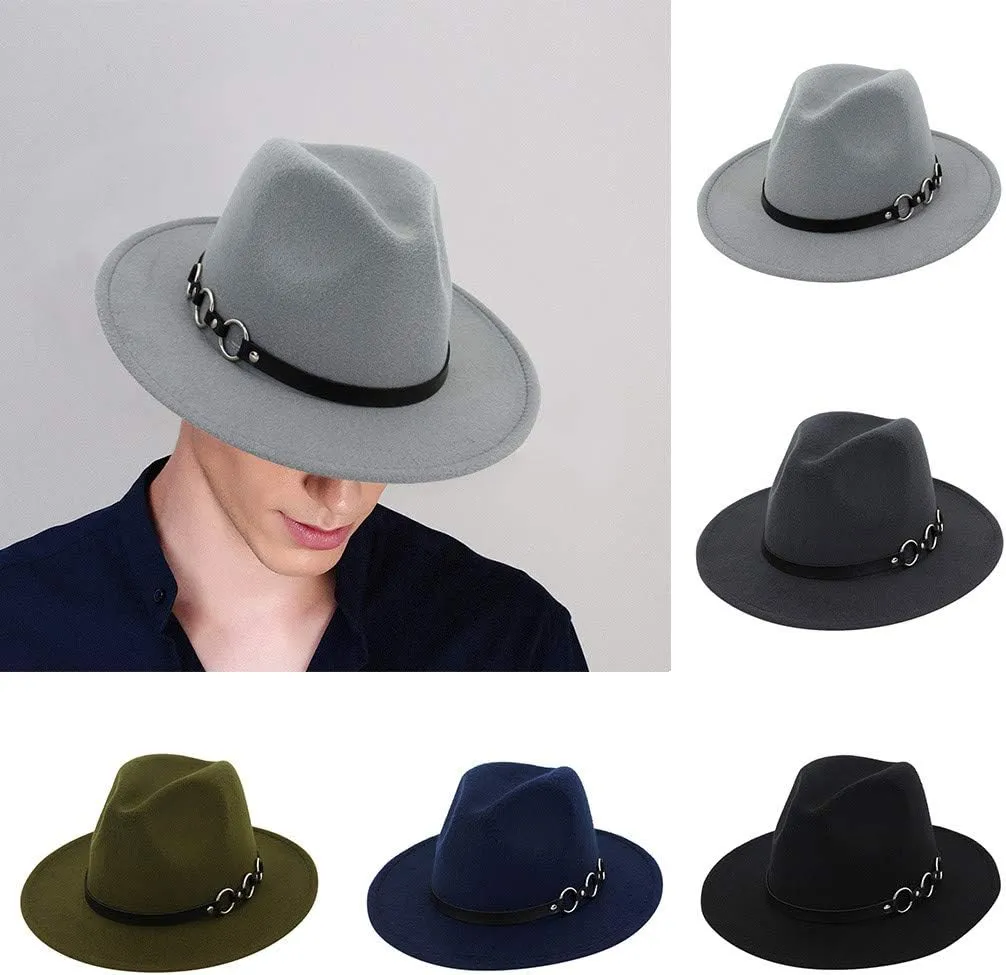Wide Brim Fedora Hats for Women Men Two Tone Dress Hat Panama Hat in Two Audlt Size